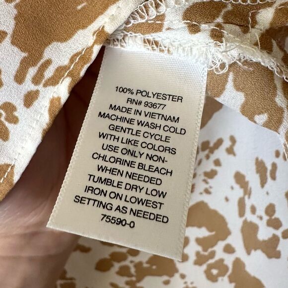 Worthington Animal Print Short Sleeve Blouse - Picture 11 of 11